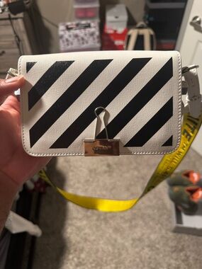 Off-White Binder Clip Crossbody Bag